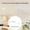 thumbnail image 4 of Kiven Recessed Light Conversion Kit for 4/5/6 inch Holes, White 2-Wire-1 120V JunoTrack Connector, Convert Recessed Light to Track System for LED Track Lights Heads Picture Lights, 4 of 8