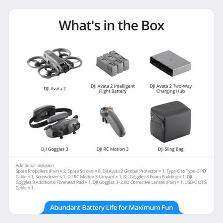 DJI - Avata 2 Fly More Combo Drone (Three Batteries)