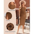 thumbnail image 2 of Ekouaer Women' Sleeveless Maternity Dress Rib Knit Pregnancy Dress Halter Neck Bodycon Pregnancy Clothes, 2 of 6