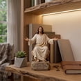 thumbnail image 6 of Honmine Resin Sitting Figure Home Decoration Ornaments, Jesus Figurine for Shelf, Mantel, Desk, Religious Gift for Home, Church, Prayer Room, 6 of 6
