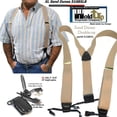 thumbnail image 4 of Sand Dunes Tan XL 54" Big & Tall Holdup Double-Up Style Suspenders with dual Patented black no-slip clips, 4 of 4