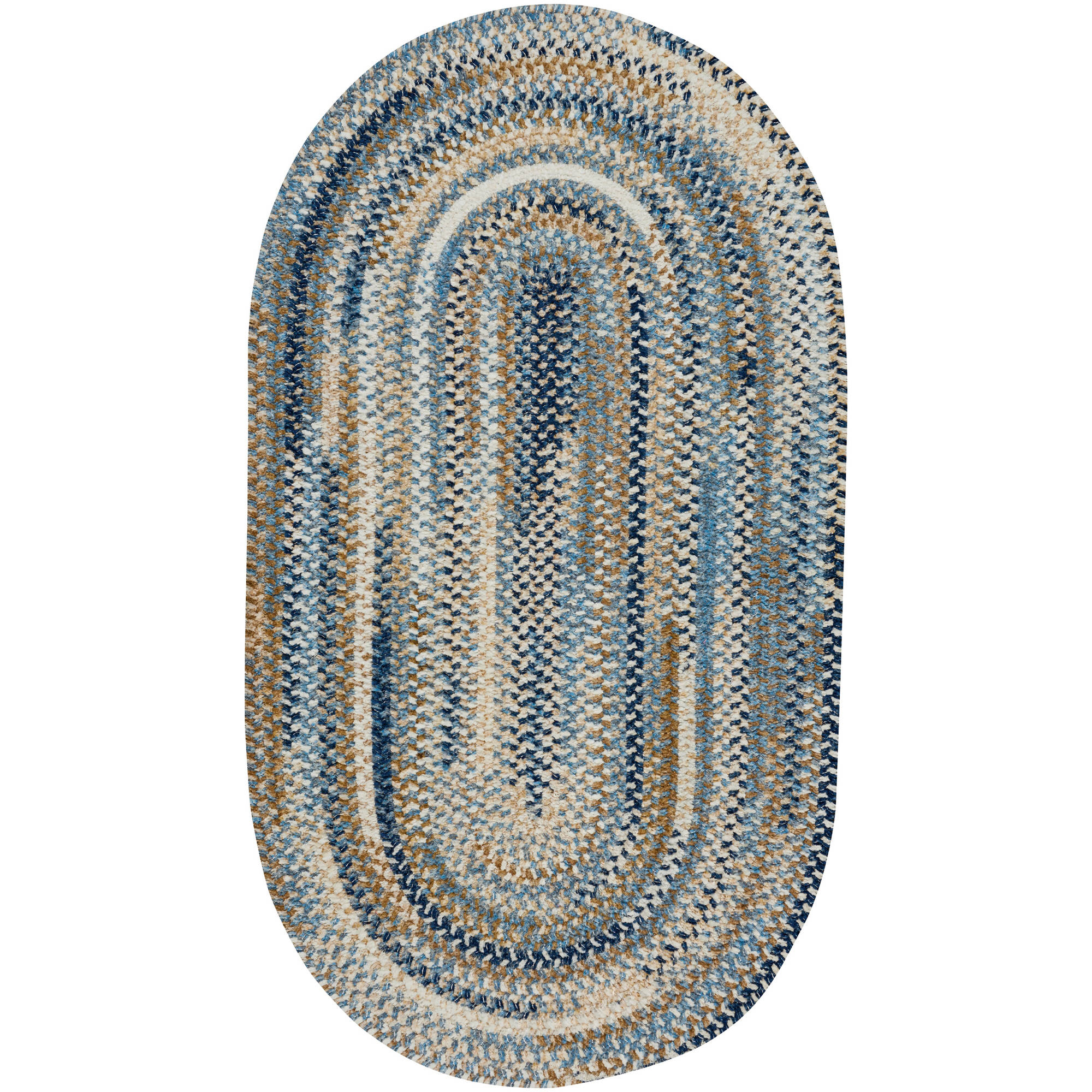 Capel Rugs Habitat Braided Oval Area Rug Blue 11' 4" x 14' 4