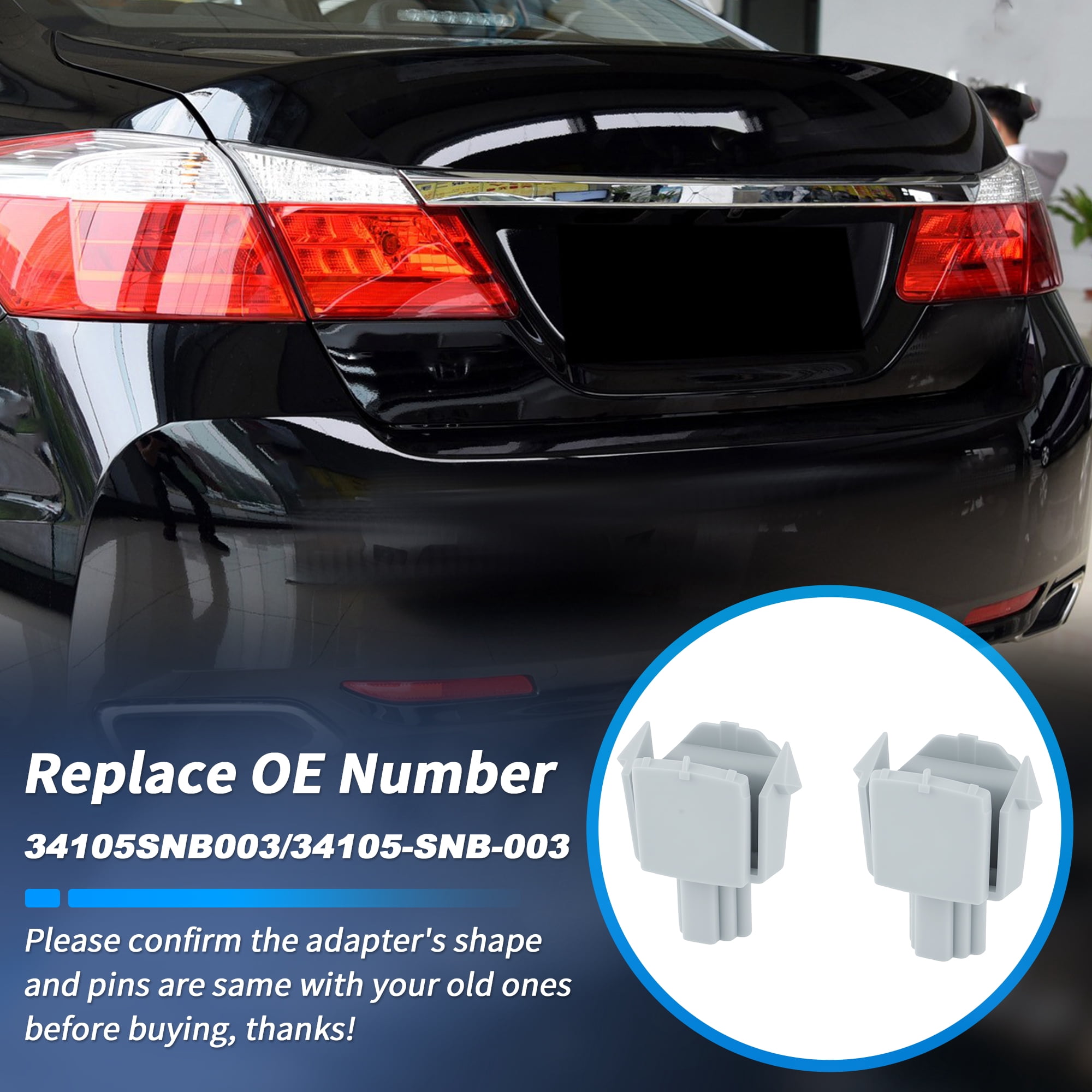 Unique Bargains 2 Pcs License Plate Light Socket Kit for Honda Civic 2013-2015