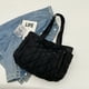 thumbnail image 2 of Bolso Mano Acolchado Con Diamantes para Mujer Bolso Compras Cruzado Informal (negro), 2 of 9