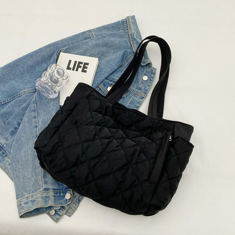 Women Quilted Tote Bag Casual Large Crossbody Travel Women Quilted Tote Bag Casual Large Crossbody Travel