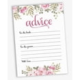 thumbnail image 4 of Inkdotpot Set Of 50 Advice For The Bride & Groom Floral Advice Cards Wedding Activity Game, Guestbook Alternative 5x7 inches, 4 of 8