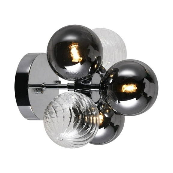 CWI Lighting Pallocino 3 Light Contemporary Metal Sconce in Chrome