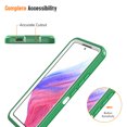 thumbnail image 5 of Xhy Samsung Galaxy A53 5G Case with Belt Clip Holster Military Grade Full Body Multilayer Drop Shock Protection 3 in 1 Rugged Durable Detachable for Samsung A53 5G Phone - Green White, 5 of 9
