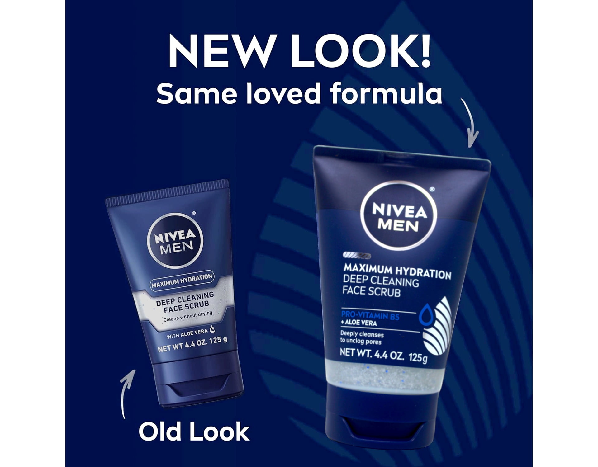 NIVEA MEN Maximum Hydration Deep Cleaning Face Scrub With Aloe Vera, 3 Pack of 4.4 Oz Tubes