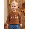 thumbnail image 3 of RUINIXCW Toddler Baby Girl Boy Thanksgiving Sweater Outfit Infant Boy Girl Fall Winter Clothes Kids Turcky Goose Knit Sweater Jumper Pullover Tops, 3 of 10