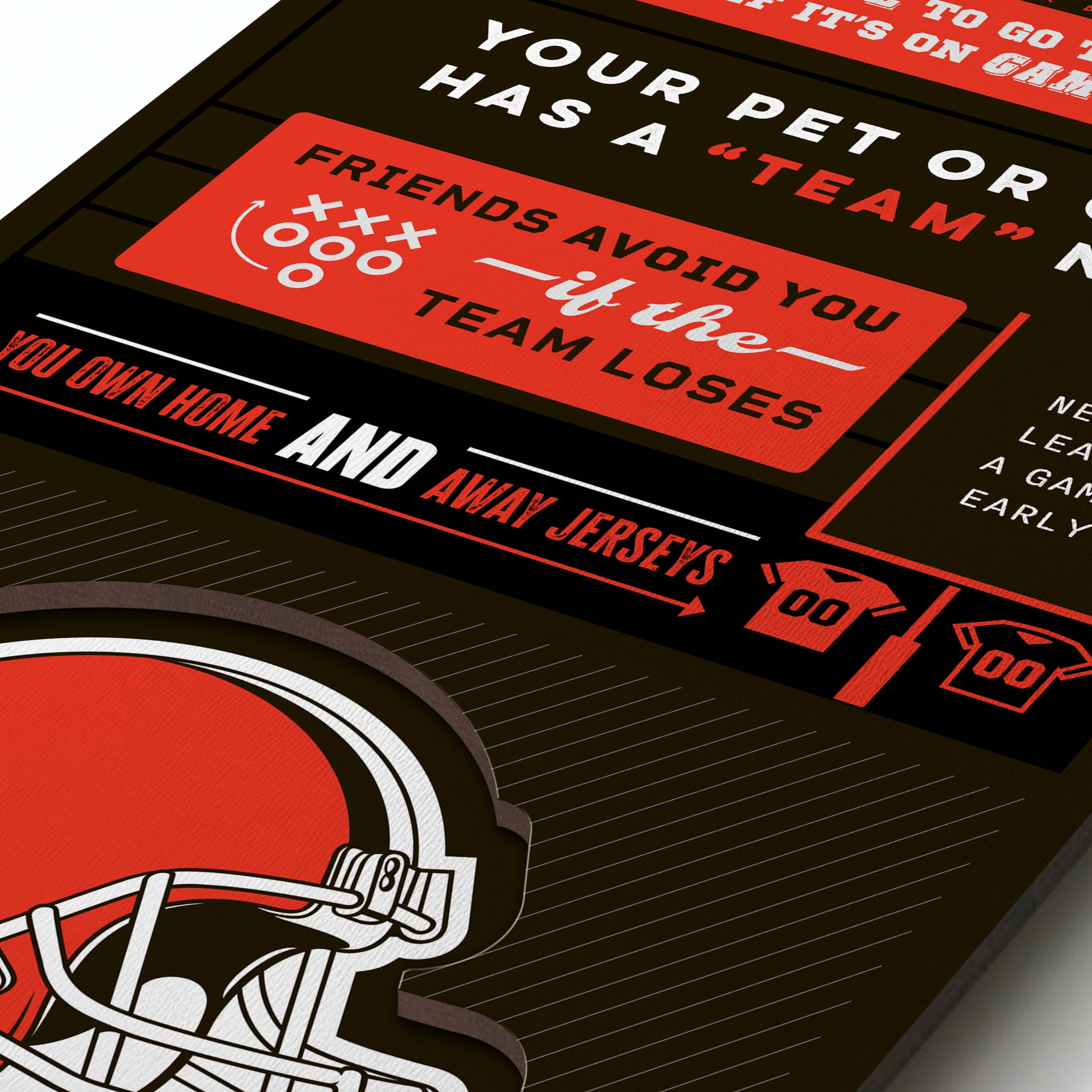 YouTheFan NFL Cleveland Browns 3D Top 10 Wall Art