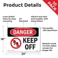 thumbnail image 2 of Keep Off OSHA Danger Aluminum Sign 24 Inch x 18 Inch - 10 Pack, 2 of 8
