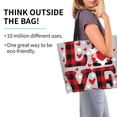 thumbnail image 2 of Naloa Buffalo Plaid Love And Gnome Tote Bag for Women Large Capacity Shoulder Bag for College Work Travel Shopping, 2 of 8