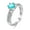 Blue, variant on 6-Prongs Blue CZ Solitaire Accent Wedding Engagement Rings for Women Y027-Blue-6