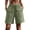 Green-a, variant on Womens Drawstring Elastic Waist Shorts - Travel Vacation Casual Loose Straight Leg Bermuda Shorts with Front Pockets, Wine, s
