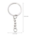 thumbnail image 2 of FOLOYORI 10Pcs Small Split Key Rings Metal Keychain Ring Part for Everyday Use Silver 6x3x0.2cm, 2 of 8