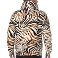 thumbnail image 3 of Bingfone Watercolor Zebra Men's Drawstring Hoodie Long Sleeve Pocket Sweatshirts-X-Large, 3 of 6