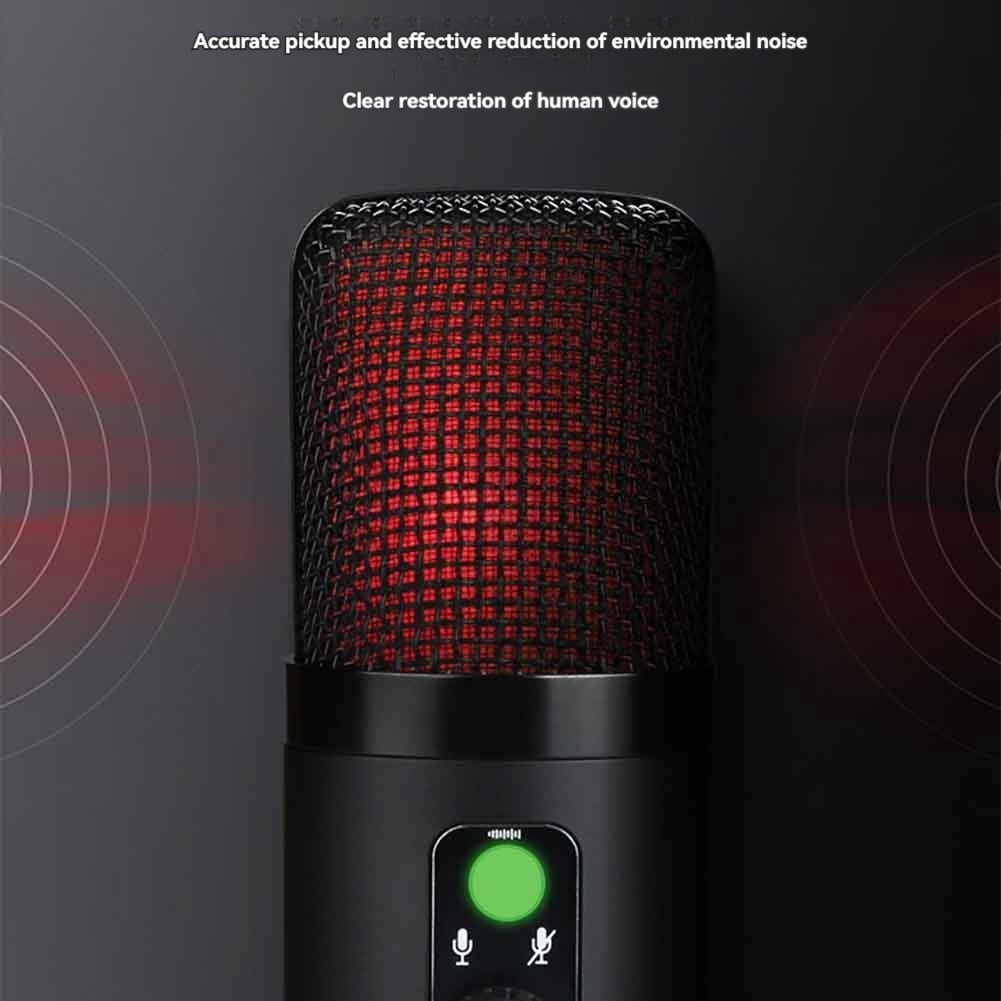 USB Microphone Condenser Gaming Mic for PC with Brilliant RGB Lighting Standard Configuration