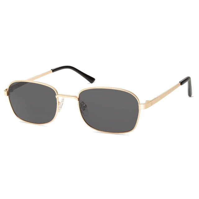 Gafas de sol SOJOS Retro Rectangulares Polarizadas SJ1177 con lente gris dorada