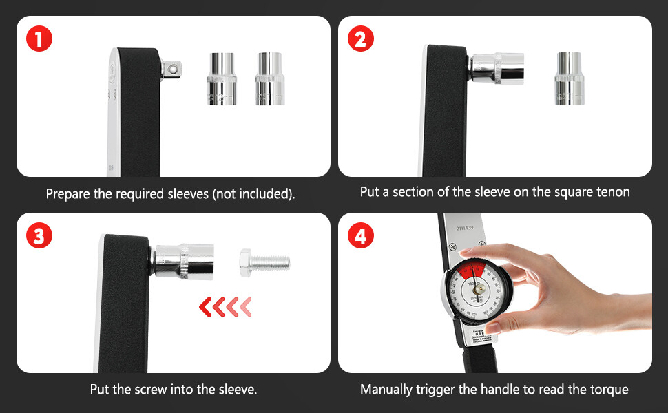 TLB Dial Indicator Torque Wrench Indicating Torquemeter Torque Testing 0-100n.m for Machining Field