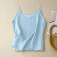 thumbnail image 2 of Holzkary Linen Tank Tops for Women,Sleeveless Tops Casual Summer Loose Fit T Shirts Solid Color Tunic Tank Tops Spaghetti Strap Cami Shirts Camisole Tops Tank Top Summer Sleeveless Shirts Sky Blue 3Xl, 2 of 7