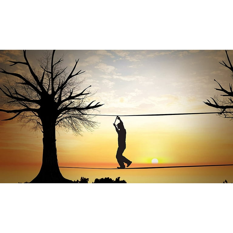 Flybold Slackline Completo 17,4 M, Con Linea Di Allenamento, Protezioni Alberi E Borsa, Portata 136 Kg