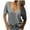 Gray, variant on UYISJ Womens Deep V Neck T Shirts Short Sleeve Solid Color Casual Loose Fit Basic Fashion Tee Tops S
