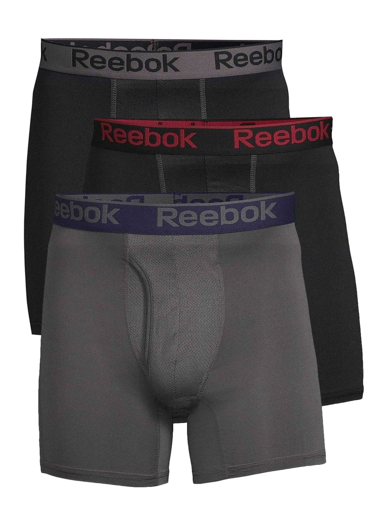 Reebok Men's Pro Series Performance Boxer Brief Extended Length ...