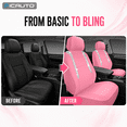 thumbnail image 5 of PIC AUTO Car Seat Cover - Sparkly Glitter and Pink Leather, Waterproof Front Seat Covers for Girls & Women, Airbag Compatible, Universal Fit, 5 of 7