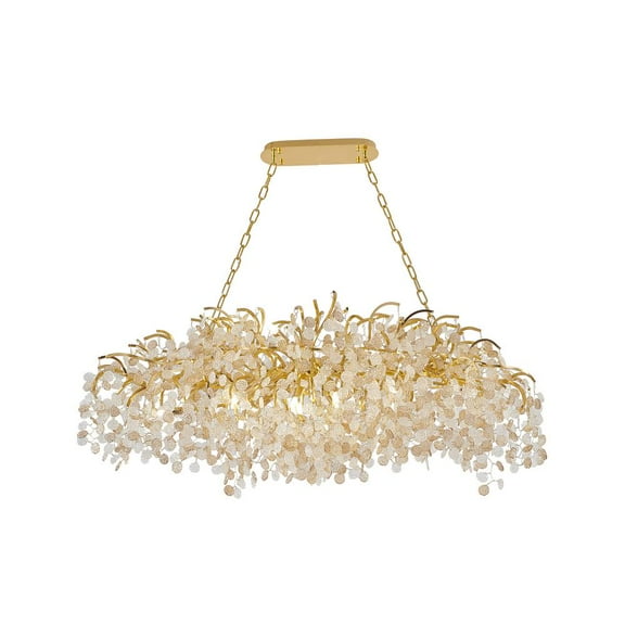 Bethel International Chandelier Gold  Aluminum & Glass