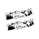 thumbnail image 5 of 2 pegatinas grandes para coche, calcomanías para decoración de automóviles, divertidas, creativas y elegantes. Negro, 5 of 8
