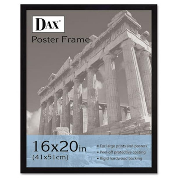 Dax 2860V2X Cadre d'Affiche en Bois avec Fenêtre en Plexiglas 16 x 20 Noir