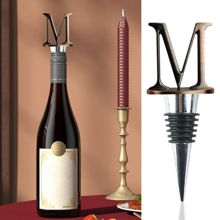 

FAJHHA Set of 26 Customizable Alloy Wine Bottle Stoppers with Food-Grade Material - Ideal for Wine Drinkers to Personalize Wine Distinguish Wines During Tasting Or Mark Bottles for Guests