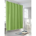 thumbnail image 5 of Green Waterproof Fabric Shower Curtain, Solid Color Simple Abstract Fashion Light Color Shower Curtain for Bathroom Curtains Bathtubs Hotel Washable Shower Curtains with 12 Hooks Standard 60x72, 5 of 6