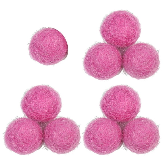 Farfi 10Pcs 15mm Felt Poms Decorative Handmade Funny Handcrafted DIY Wool Felt Earrings Headband Craft Poke Ball Clothing Accessories (Style T)