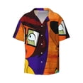 thumbnail image 2 of Lsque Scooby-Doo print Men's Cuban Collar Short Sleeve Shirt Summer Beachwear Casual Button Down Fashionable Vacation Leisure Shirt-XX-Large, 2 of 7
