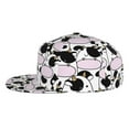 thumbnail image 3 of Haiem Cute Animal with Cow Classic Snapback Cap Flat Bill Hat Baseball Cap Adjustable Size Cotton Dad Hat, 3 of 9