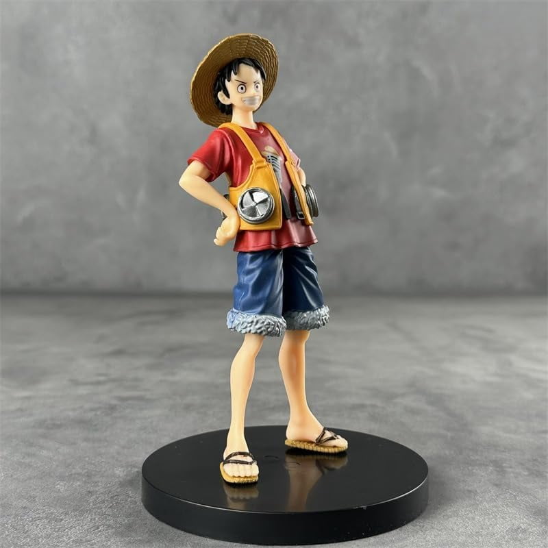 Newly Luffy Figure Standing Theater Luffy No.1 No.6 Action Figures 17cm/6.7inch PVC Characters Handicrafts Souvenirs for Anime Fans Gifts (No.1)