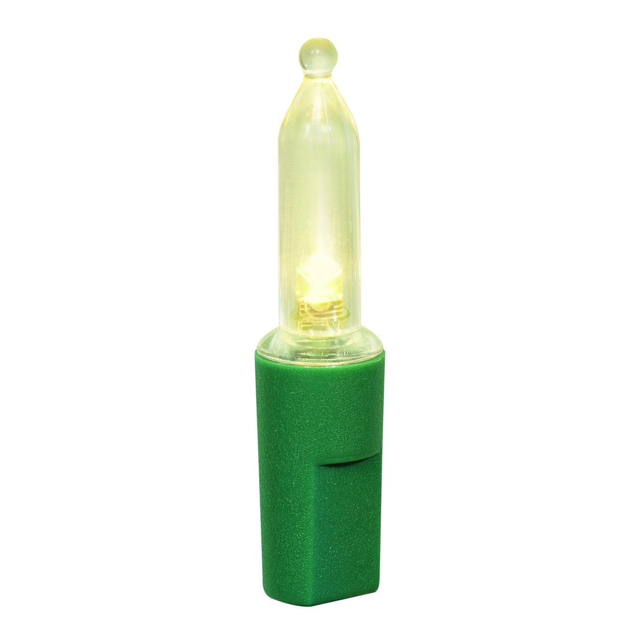 50-Count Warm White LED Mini Christmas Lights with Green Wire, 11', Holiday Time