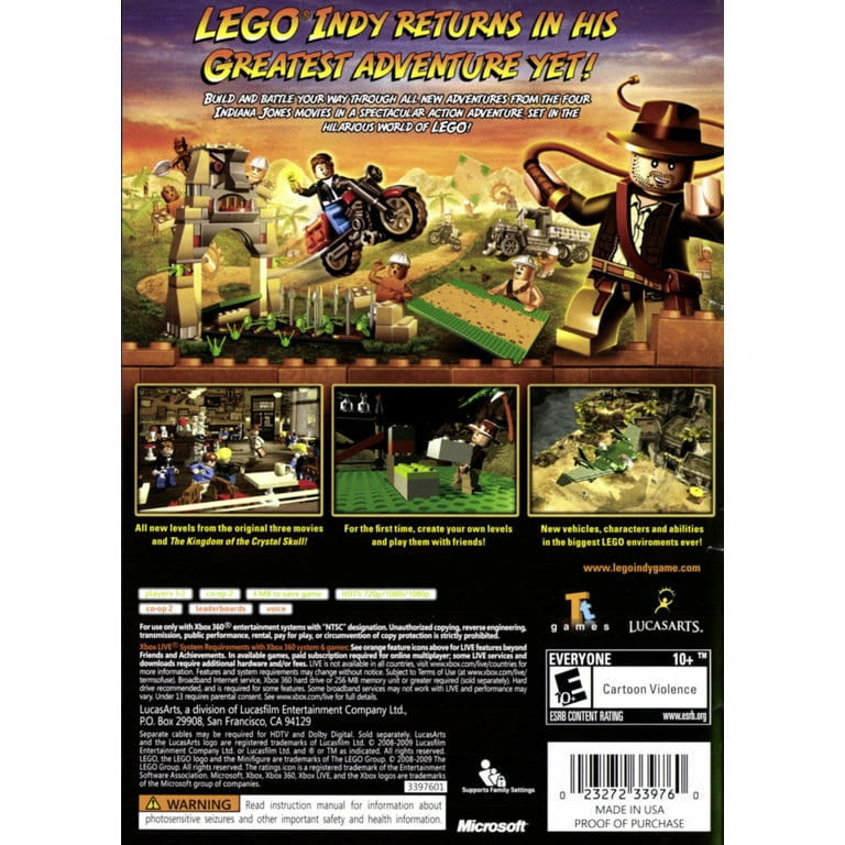 Lego Indiana Jones 2 The Adventure Continues Xbox 360 Walmart