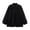 Black, variant on Womens Puffed Bomber Oversized Jacket Trendy Lapel Collar Long Batwing Sleeve Front Zip Up Pleated Casual Outerwear