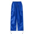 thumbnail image 5 of Gvdentm Womens Cargo Sweatpants Casual Baggy High Waisted Joggers Pants Sweat Pants with Pocket Blue,XL, 5 of 5