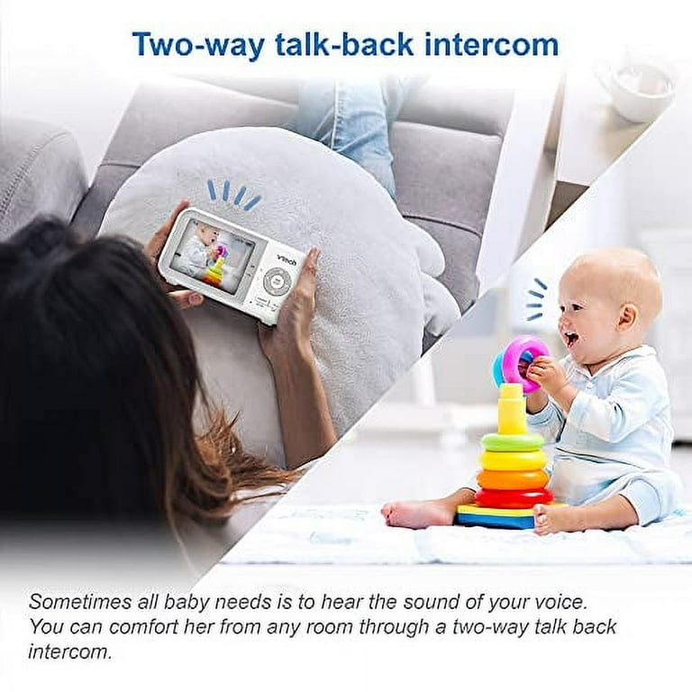  HelloBaby 3.2 Inch Video Baby Monitor with Night Vision &  Temperature Sensor, Two Way Talkback System : Baby