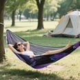 thumbnail image 6 of Hanging Hammock Portable Travel Camping For Outdooor Beach Camping Hiking Neon Purple-blue Butterfly, 6 of 8