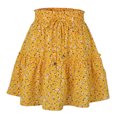 thumbnail image 2 of Lilgiuy Woman Chiffon Package Hip High Waist Printed Skirt Small Floral A-line Skirt,Yellow,4 2022 Fall Winter, 2 of 5
