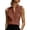 *Brown, variant on VBVC Women's Collared Button Down Sleeveless Blouse , Ladies' Pleated Front Work Office Tank Top , Linen Business Casual Tops For Women,Beige,S-2XL
