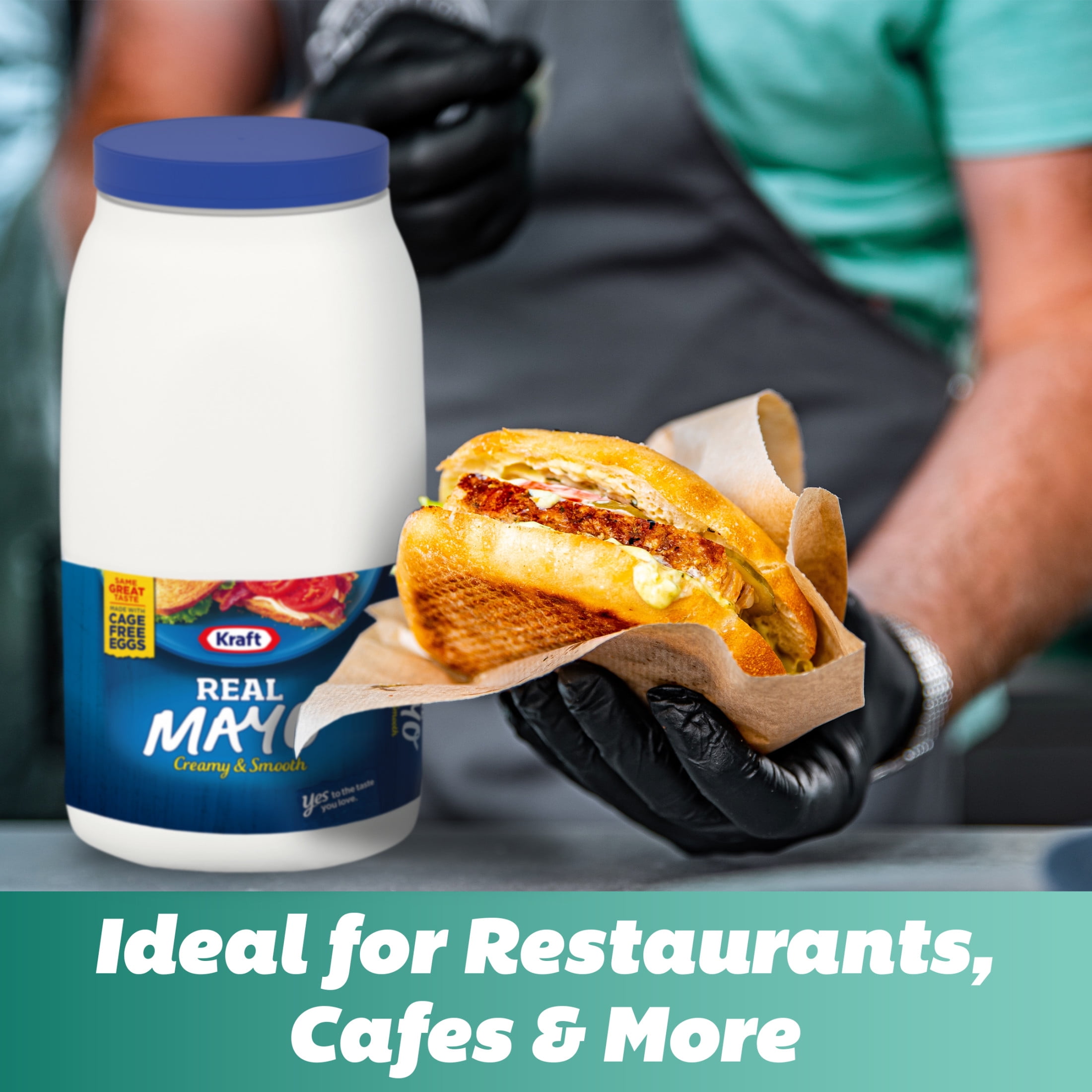 (4 pack) Kraft Real Mayo Creamy & Smooth Mayonnaise, 1 gal Jug