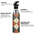thumbnail image 3 of Yayeee 33oz Insulated Water Bottle Double Wall Stainless Steel with Flip Straw Lid, Checkered Pattern, 3 of 7