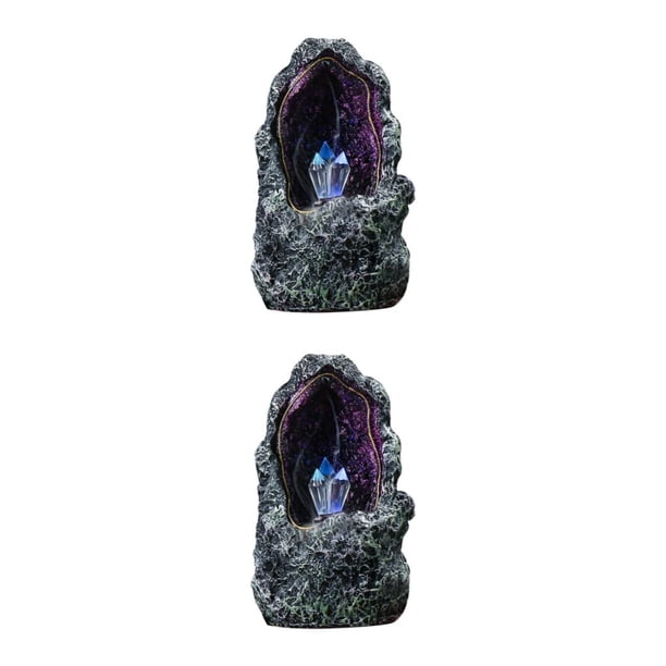 Bearachild Incense Burner Holder Waterfall Backflow Teahouse Furnace Aromatherapy Decor 2piezas Tipo 2