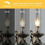 DAYBETTER Chandelier Light Bulbs, Candelabra Light Bulbs 60W Equivalent E12 LED Bulb Dimmable LED Light Bulbs 2700K Warm White 5.5W 600LM Flame Light Bulbs Tip Vintage CA11 Candle Light Bulbs, 5 Pack